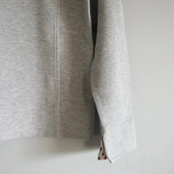 Orvis Sandy Point Grey Women's Medium Quarter Zip Long Sleeve Pullover Sweater - Picture 7 of 12